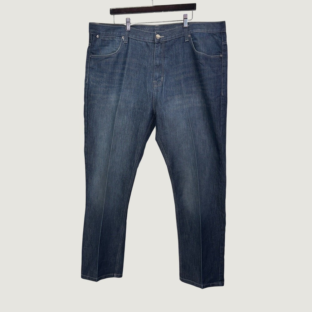 PD&C‎ Jeans 44x32 Blue Dark Wash Straight Leg Classic Dadcore Denim Casual